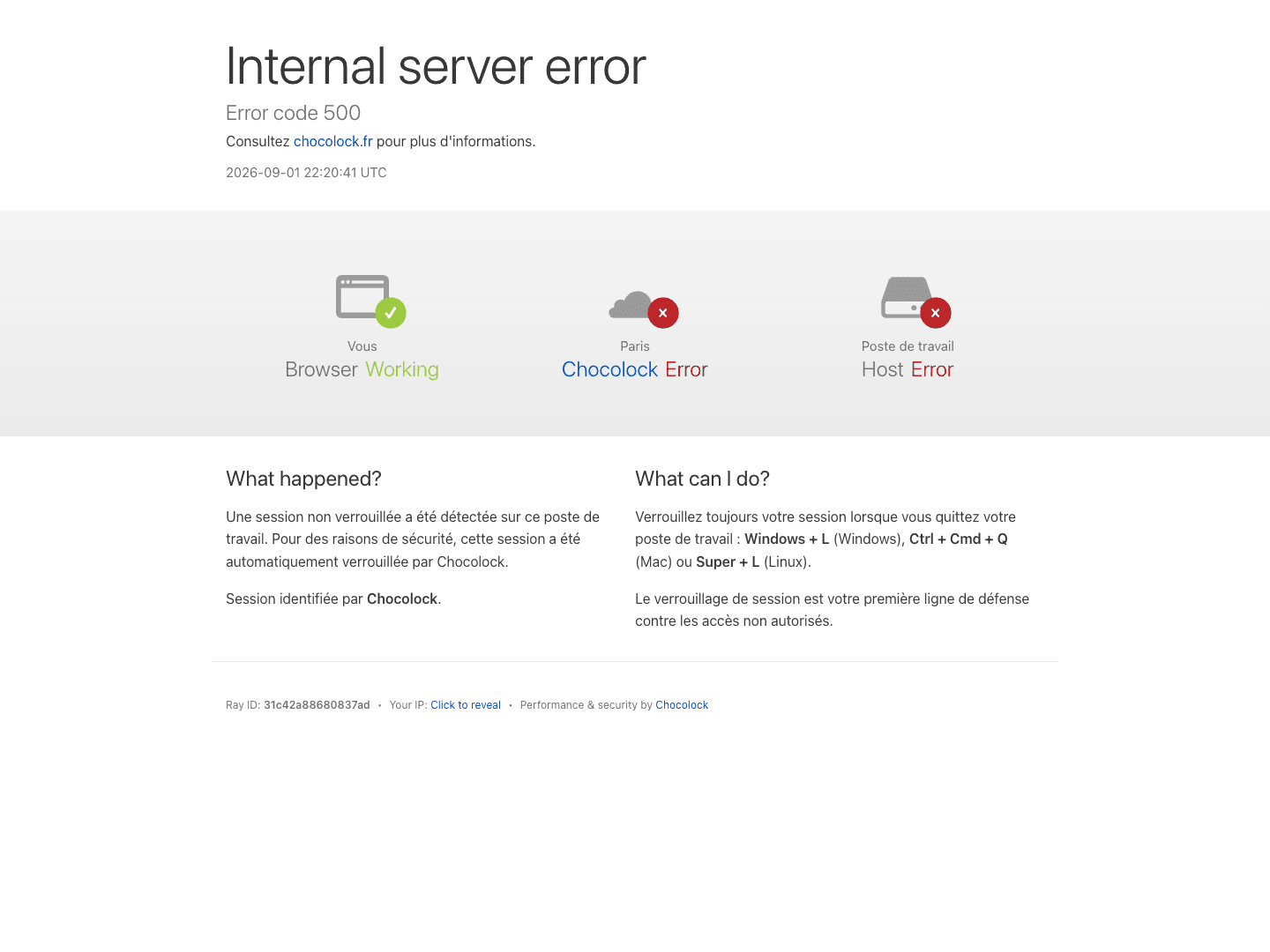 Preview of the « Cloudflare error » page