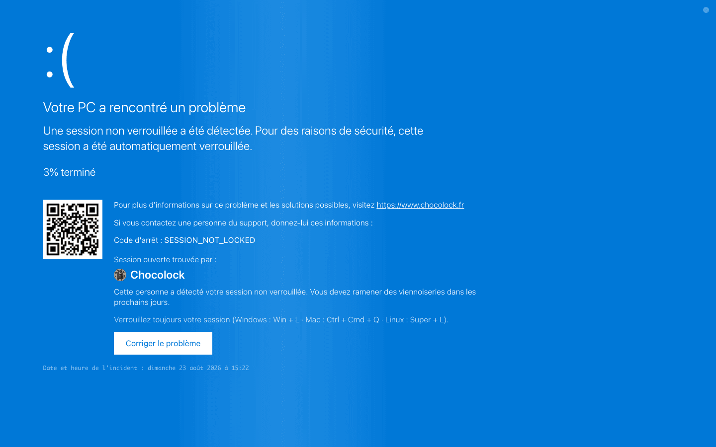 Preview of the « Windows blue screen » page